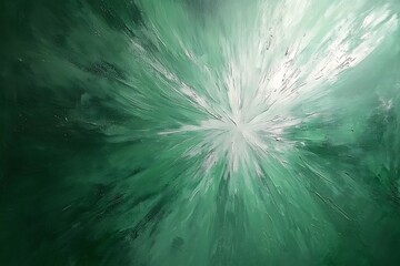 Fototapeta premium Subtle radial light effects in silver over a green canvas