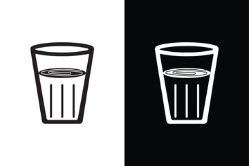 High Quality Glass Silhouette Vector Icon for Graphic Design.