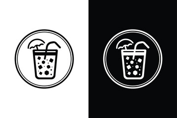 High Quality Glass Silhouette Vector Icon for Graphic Design.