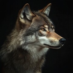 Fototapeta premium Close-up portrait of a majestic wolf.