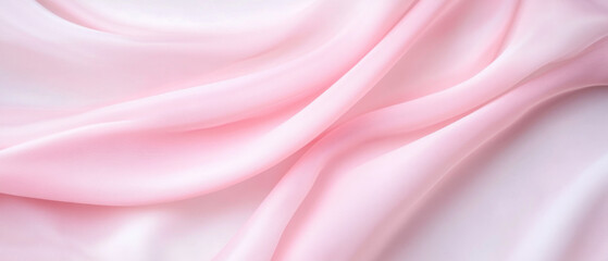Obraz premium Soft pink silk fabric flowing gracefully for elegant fashion or interior design.