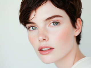 Fototapeta premium beauty portrait of a young woman with beautiful healthy skin