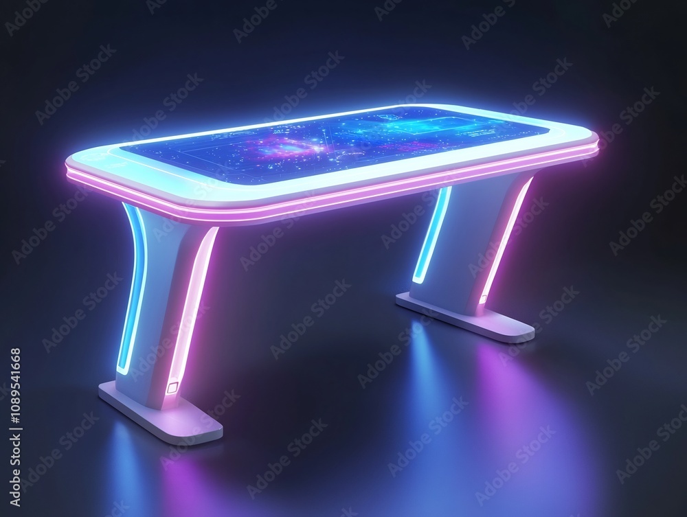 Poster Futuristic Interactive Smart Desk for Personalized EdTech Learning and