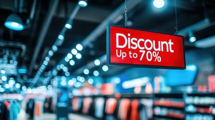 Close up view of a computer screen showcasing a fashion website featuring a significant discount