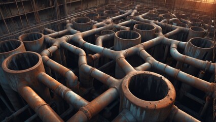 Obraz premium metal pipes