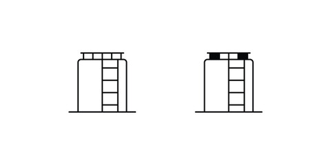 storage tank set icon with white background vector stock illustration