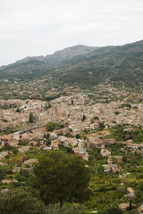Fototapeta premium The panorama of Soller from Ses Tres Creus, Mallorca, Spain
