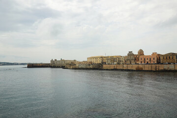 Obraz premium The Castle Maniace and old town of Syracuse, Sicily, Italy
