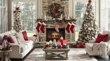 Christmas Warmth in Living Room