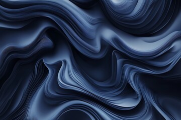 Obraz premium Abstract navy blue background with smooth flow and soft gradients