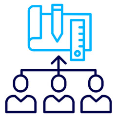 Business Planning Team 02 Outline Color icon