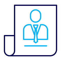 Business Profile 01 Outline Color icon