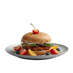 hamburger  with transparent background PNG and JPEG image	