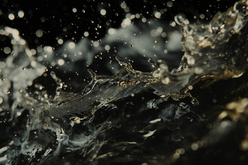 splash of water black screen