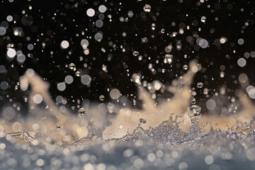 splash of water black screen