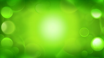 Obraz premium Abstract Green Background With Circular Bokeh Lights