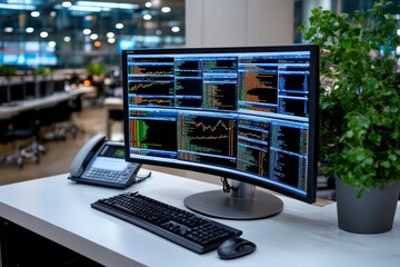 Ajax in action on a financial trading app, showing live stock market updates without delays