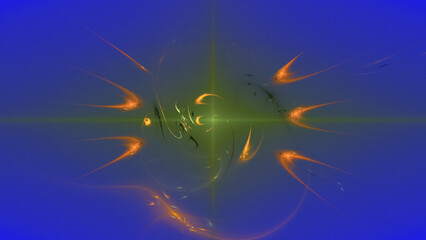 Sfondo blu con colori e forme astratte © Luciano Pierantoni