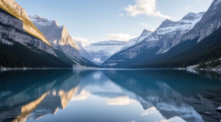 Serene mountain lake with stunning reflections