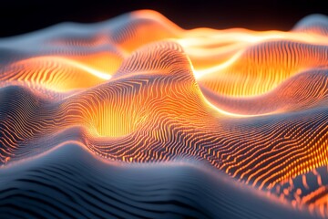 Abstract glowing motion patterns with light
