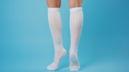 long white socks on female legs