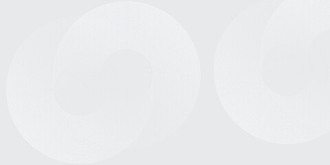 Abstract white glowing geometric lines on gray background. Modern shiny blue circle lines pattern. Futuristic technology concept. Suit for cover, poster,