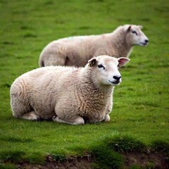 Fototapeta premium sheep in the field