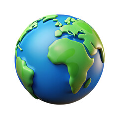 earth globe isolated on white
