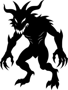  Halloween Deathclaw silhouette vector illustration art design