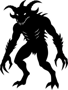  Halloween Deathclaw silhouette vector illustration art design 