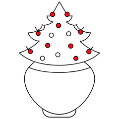 christmas tree with snowman