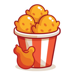 illustration of a basket with baked beans and bread