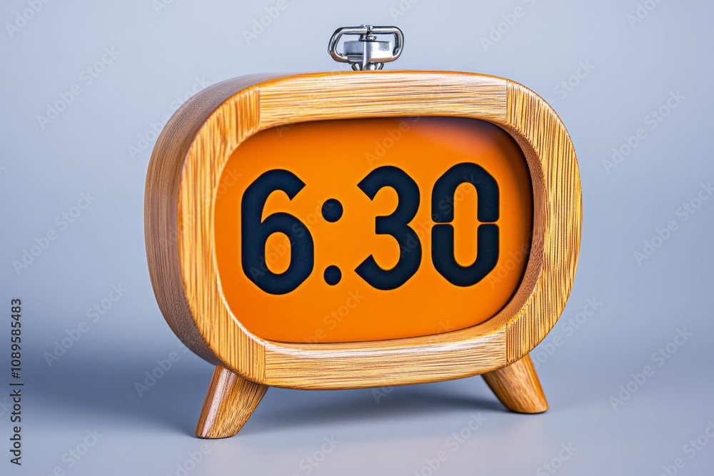 Aufkleber clock alarm in minimalist style, showing only the time 