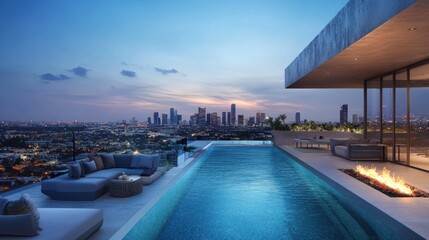 Luxury Penthouse with Infinity Pool and City View
