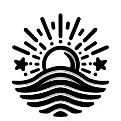 sun, stars and ocean