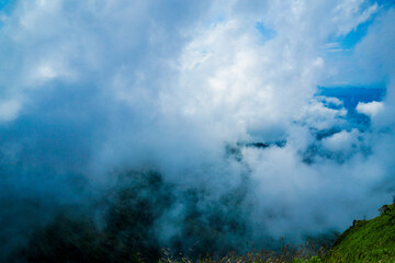 Nature's ethereal cloudscape mountain range landscape photography scenic environment aerial view serenity and wonder