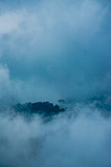 Misty mountainscape nature landscape photography foggy environment aerial view tranquility and serenity