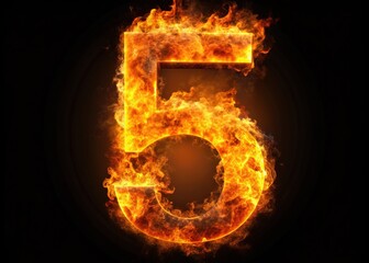 Elevate your visual storytelling with a stunning 2D animated fire alphabet, featuring a burning number 5 that ignites creativity and captivates audiences in diverse projects.