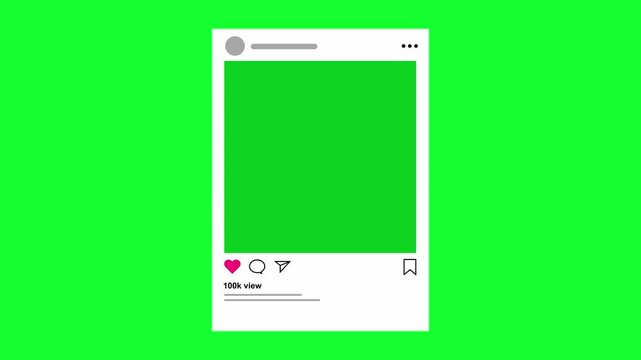 Eye-Catching Social Media Profile Post Frame Animation Green Screen For Post | Green Screen Motion Graphics