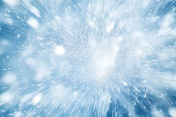Obraz premium Bright silver and white fireworks exploding on a soft blue background for New Year 2025.