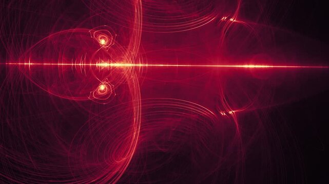 Beautiful red and golden complex 3d fractal animation. Complex patterns. Evolving abstract organic forms. Multidimensional, warping, morphing forms. Cinematic abstract physics background.
