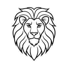 Obraz premium lion line art vector illustration