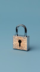Naklejka premium Quantum computing cryptography concept. High-detail 3D of a quantum encryption padlock with vibrant colors.