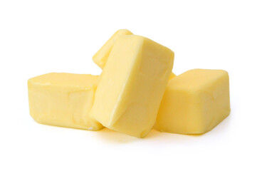 Piece of cheese isolated on a white background