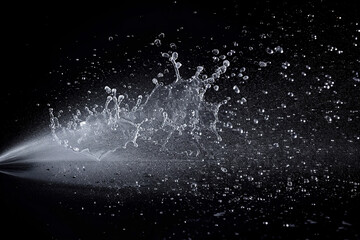 splash of water black screen