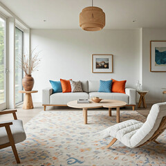 modern living room with sofa