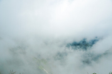 Misty mountain landscape remote location photography natural environment aerial view serenity and tranquility