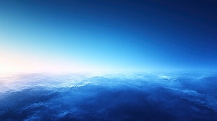 Serene Blue Sky Over a Vast Ocean of Clouds