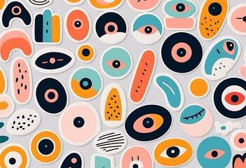 Seamless pattern colorful with wave line for trendy textile, fabric, wrapping for web, poster, textile, print and other design.