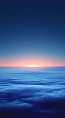 Obraz premium Serene Sunset Above a Sea of Cloudscape